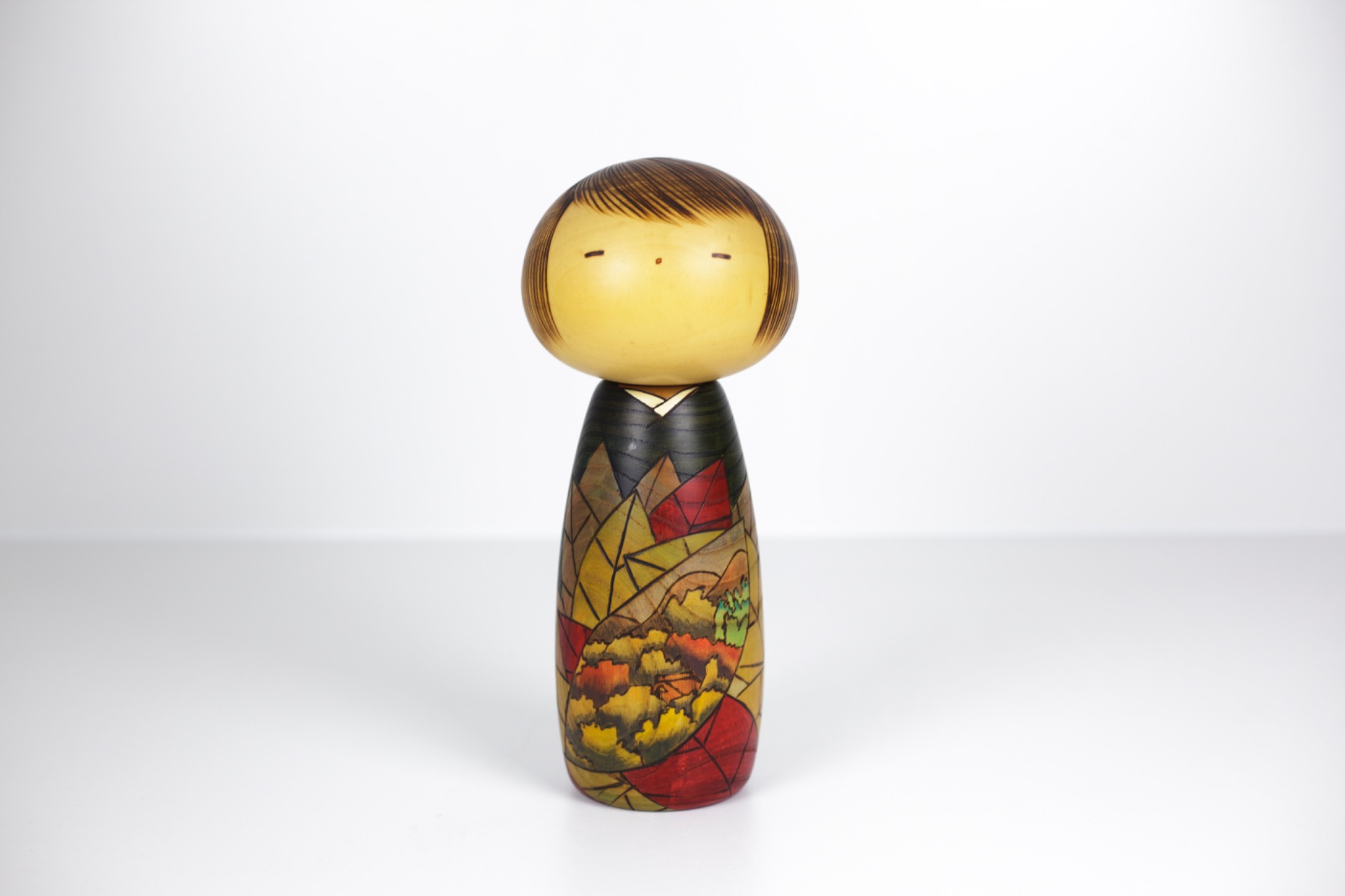 Original Creative Kokeshi by Usaburo (卯三郎) – “Poem of the Mountain” | 28.5 cm